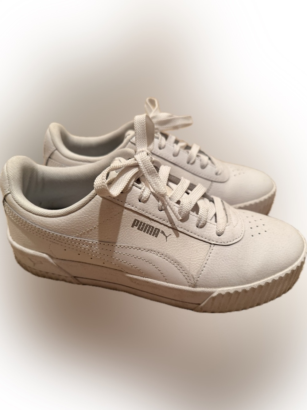 Puma Women’s White Low-Top Leather Sneakers